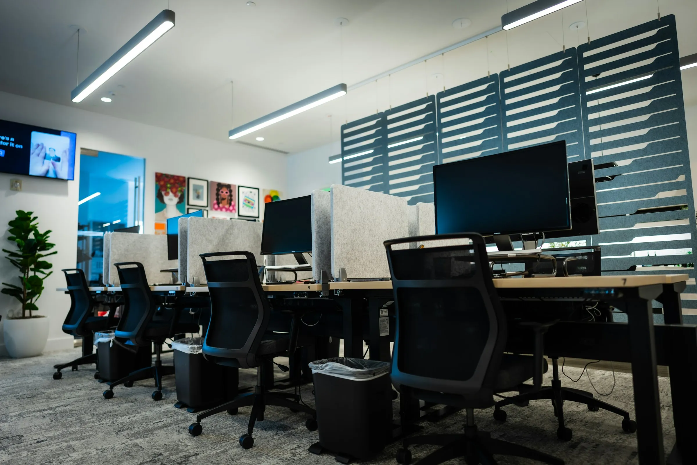 A calm, modern office interior